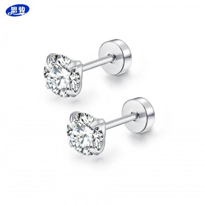 Stainless Steel Geometric Earrings Set Image 7