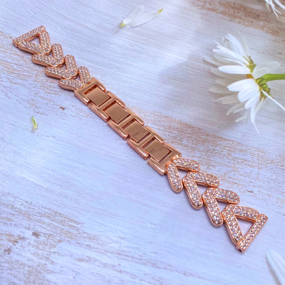 elegant diamond-studded watch band