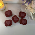 Bright Red Heart Contact Lens Case