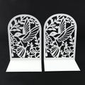 A pair of Bird Language and Flower Fragrance Bookends - White
