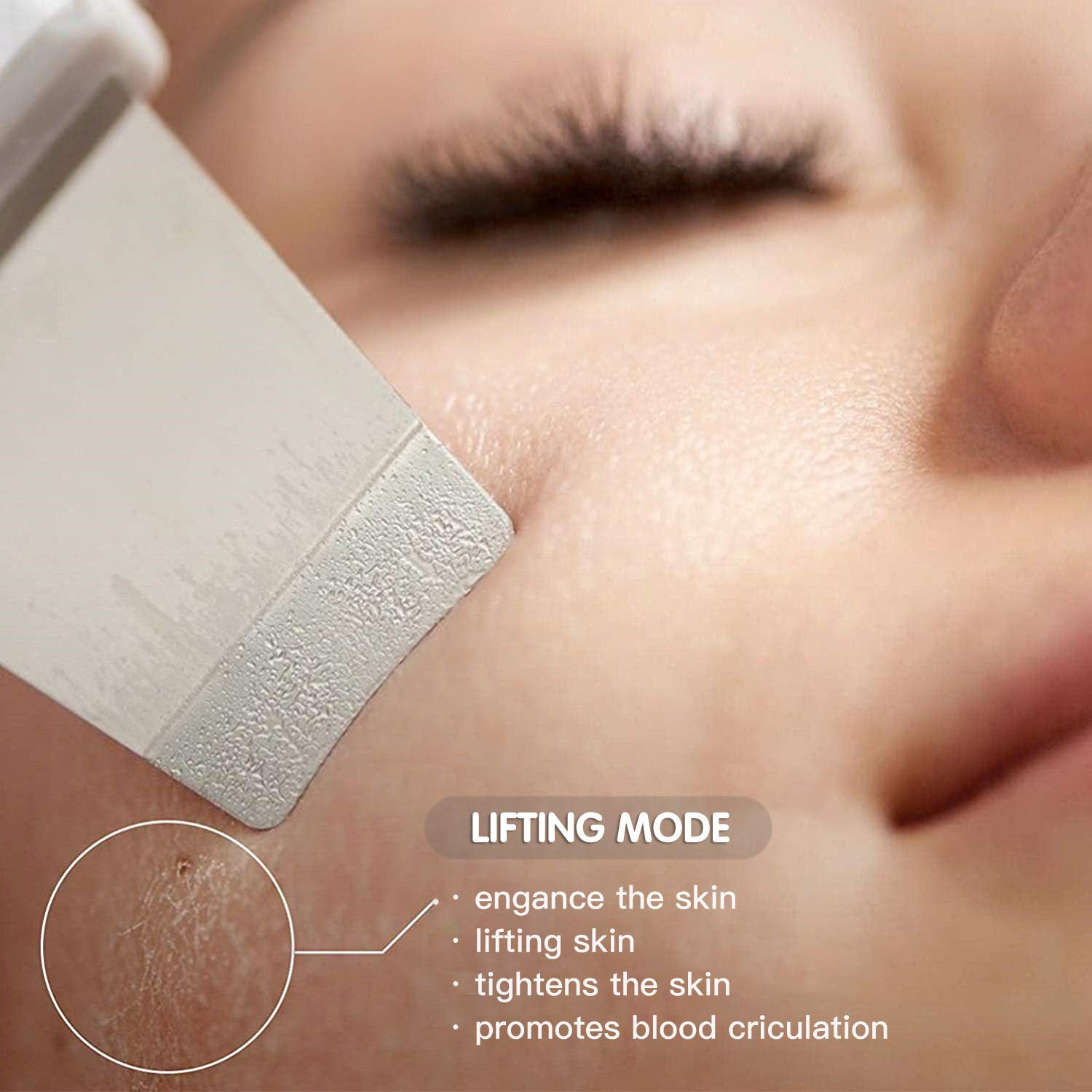 LCD skin scrubber facial cleansing device