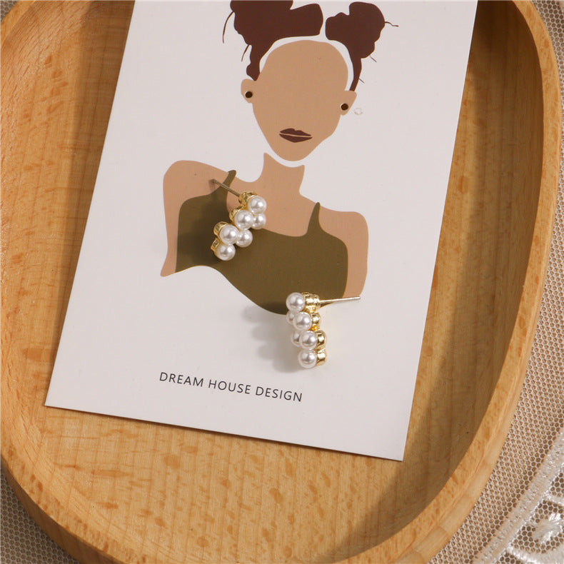 Lightweight Alloy Pearl Earrings