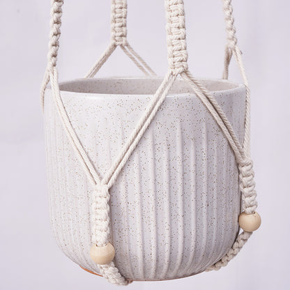 Eco-friendly cotton and hemp hanging basket image 2