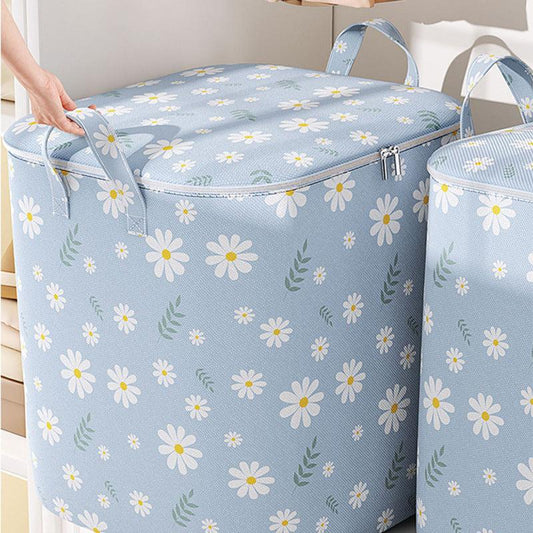 Non-woven storage bag blue daisy