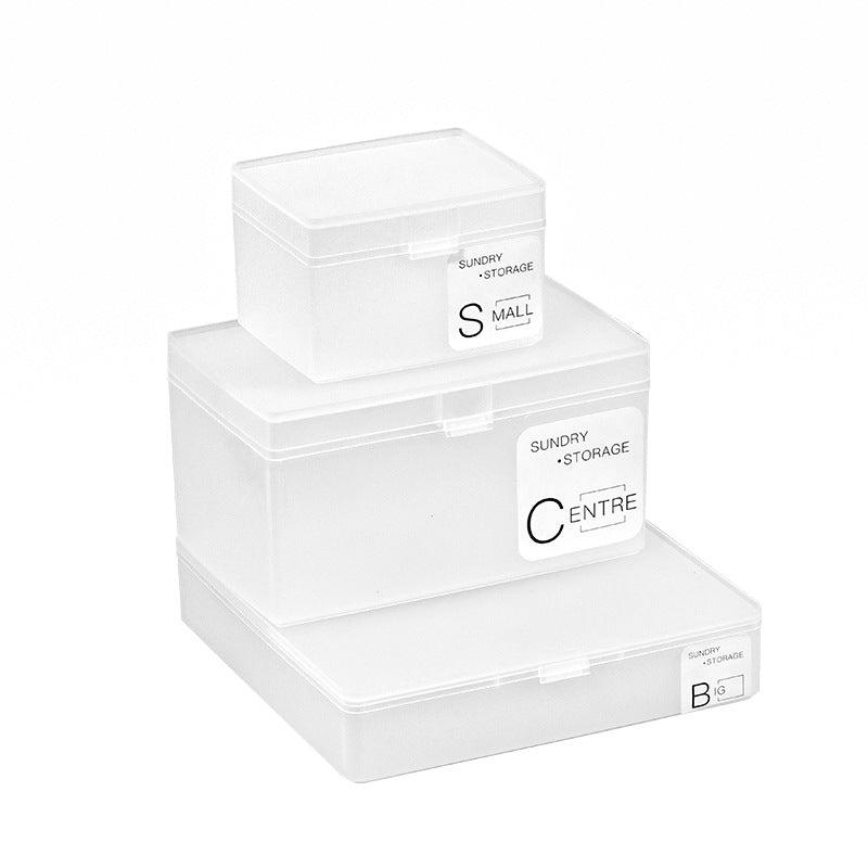 Clear plastic storage box with lid for organizing