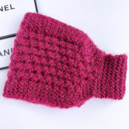 Knitted ear warmer burgundy