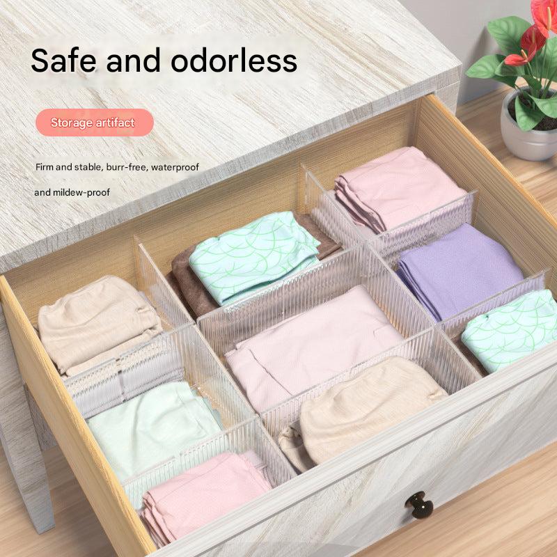 Transparent drawer organizer dividers for socks