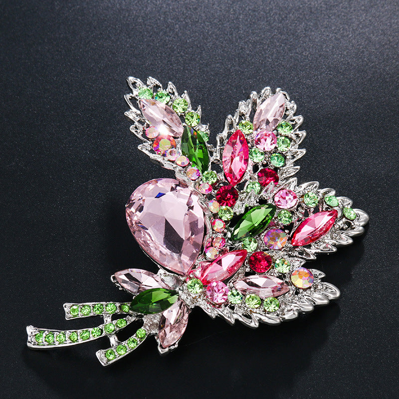 purple flower brooch accessory