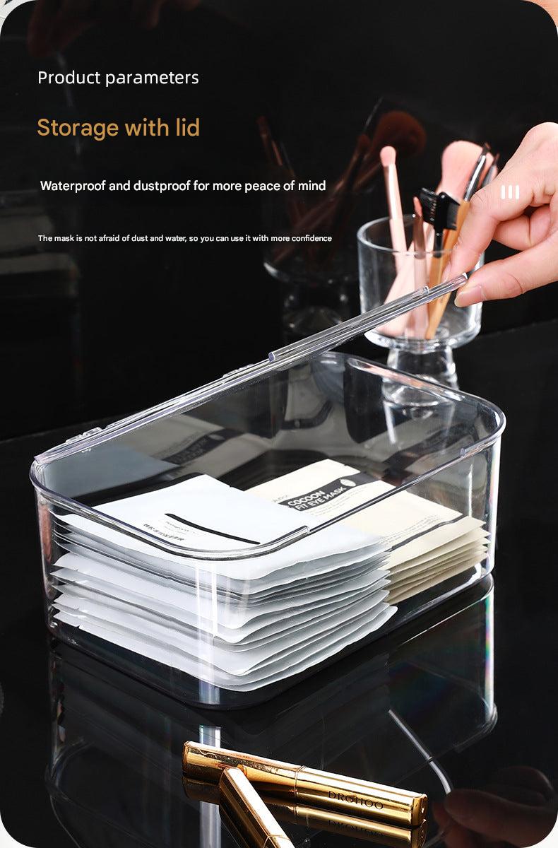 transparent acrylic storage box with lid for makeup