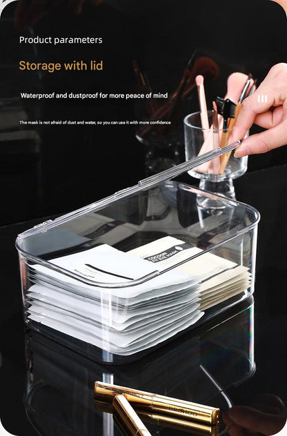 transparent acrylic storage box with lid for makeup