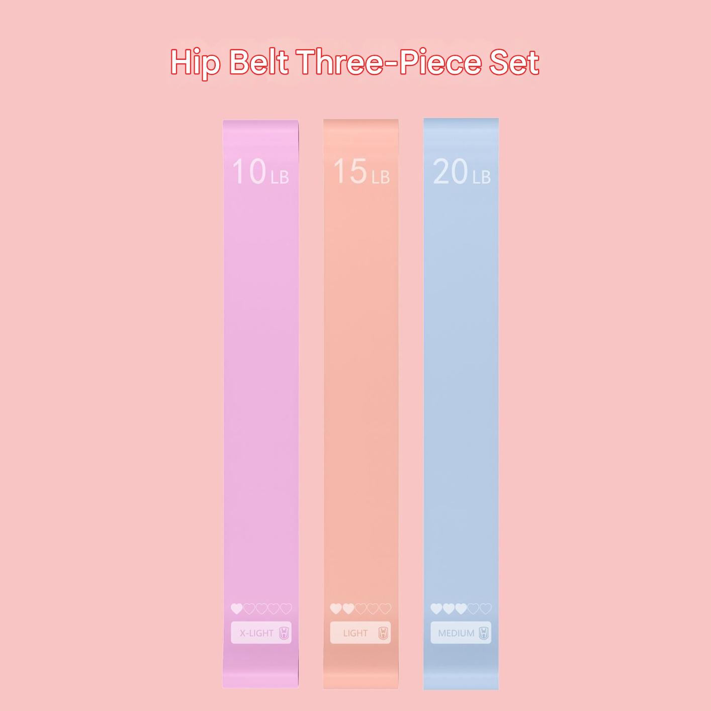Yoga resistance bands in purple and pink