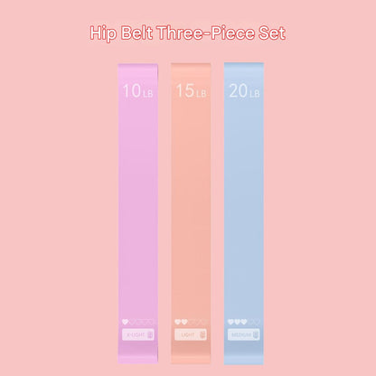 Yoga resistance bands in purple and pink