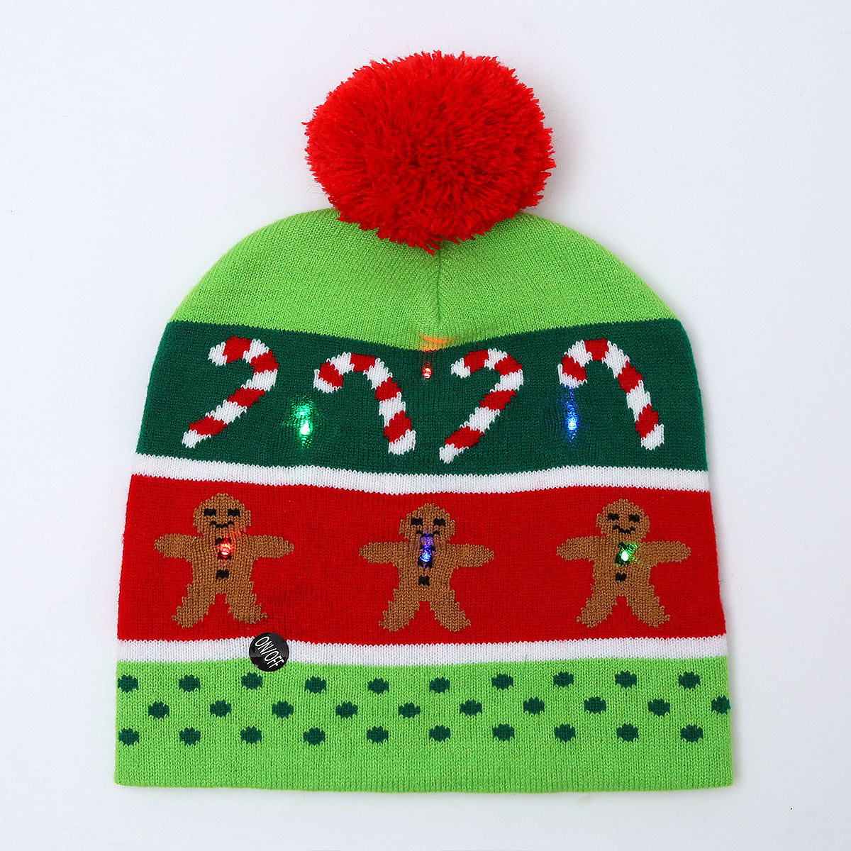 Colorful Christmas knit beanie hat 7
