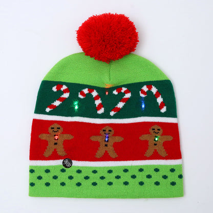 Colorful Christmas knit beanie hat 7