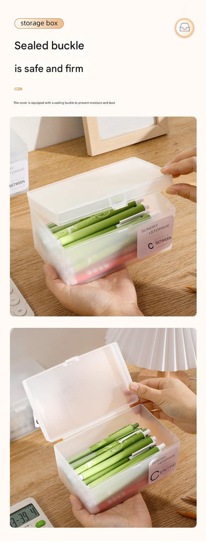 Clear plastic storage box with lid for organizing