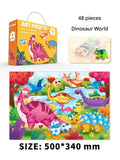 Set 5: 48-piece Dinosaur World Gift Box Edition + Free Storage Bag (Pack of 2)