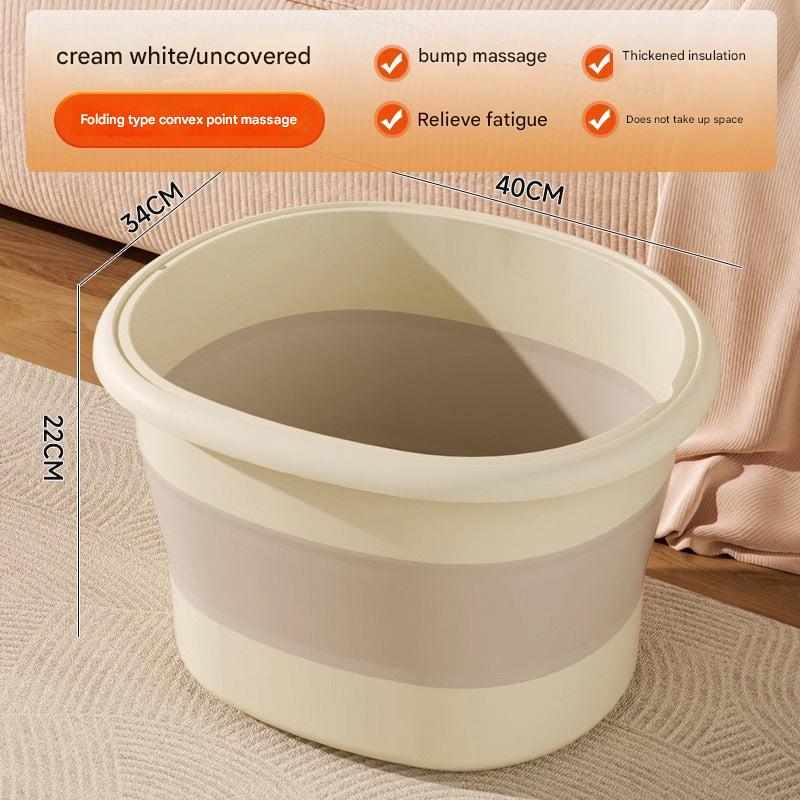 Folding foot soaking bucket in gray color