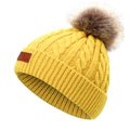 Single Pom-Pom Yellow Hat