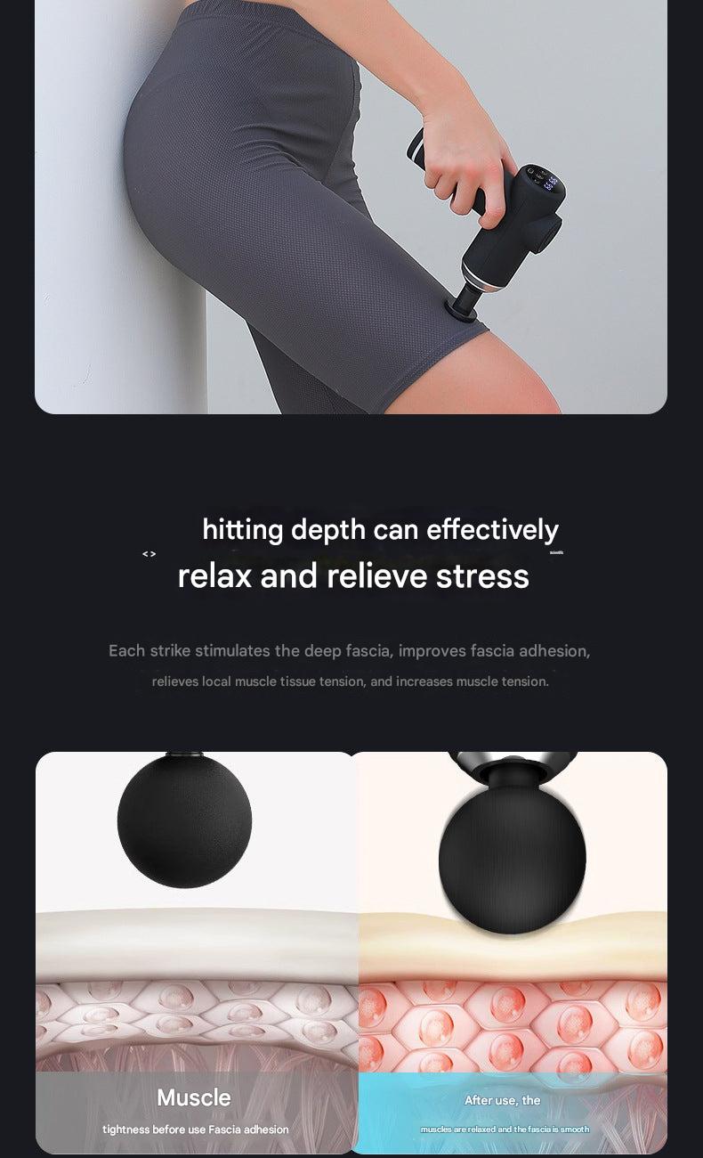 Image of various attachment heads for the massage gun