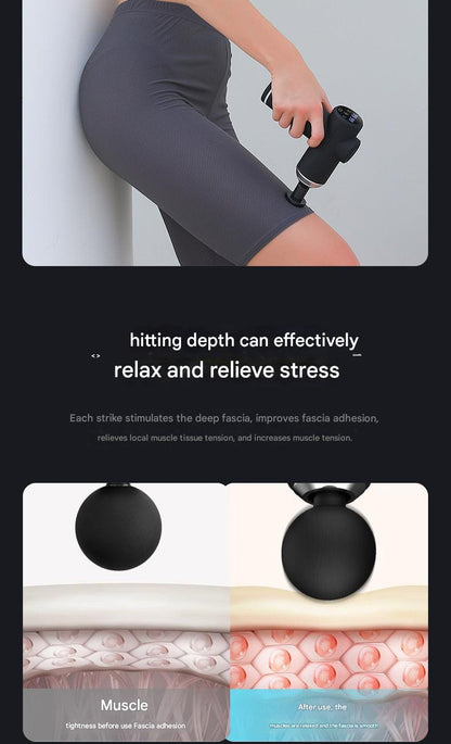 Image of various attachment heads for the massage gun