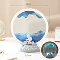 Bicycle Astronaut Sand Art - Blue