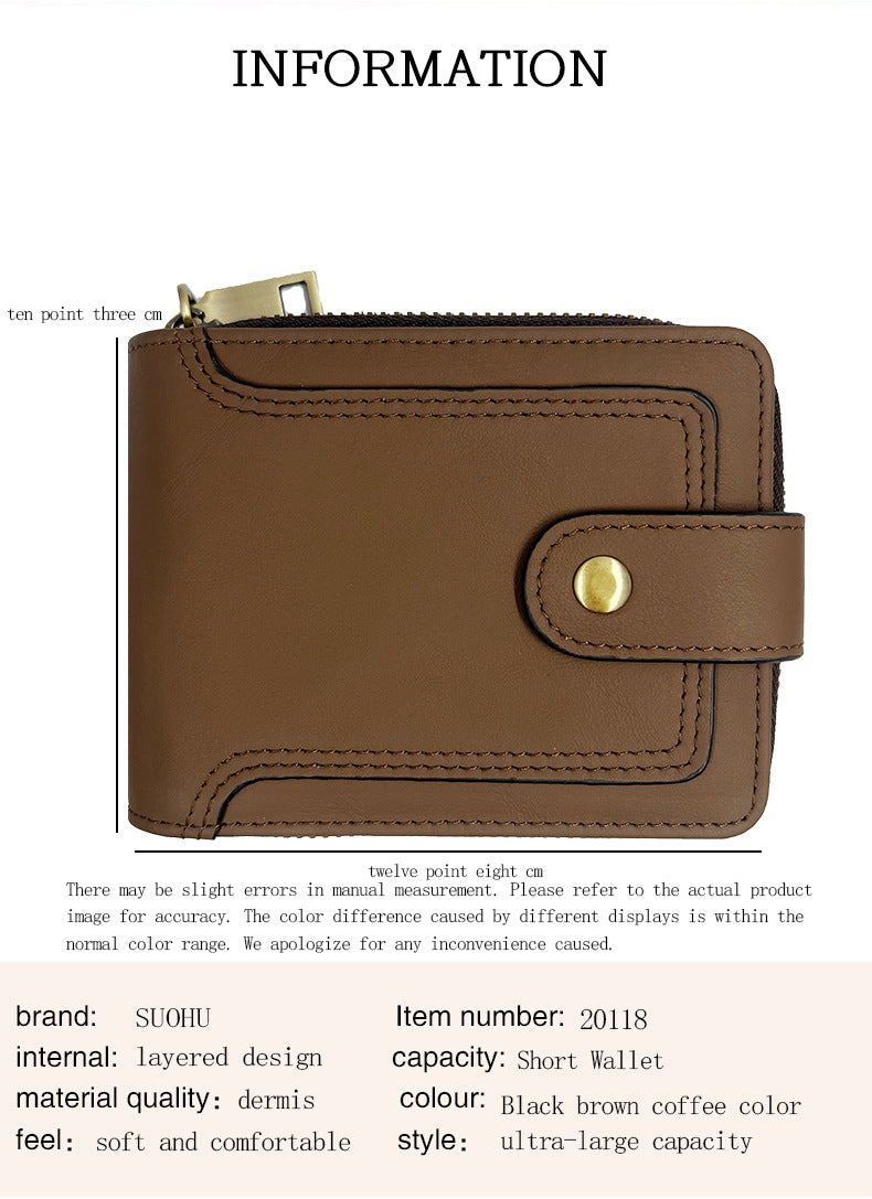 Interior design of leather wallet with cash and cards