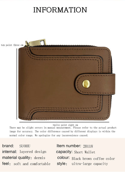 Interior design of leather wallet with cash and cards