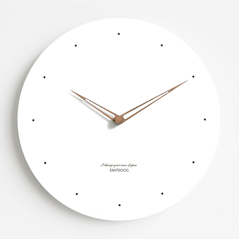 Scandinavian style wall clock close up