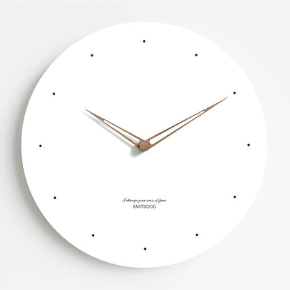 Scandinavian style wall clock close up