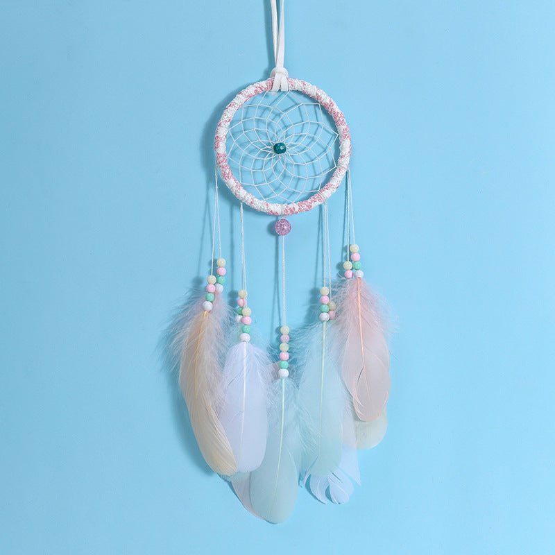 Fairy lights dreamcatcher for holiday decoration