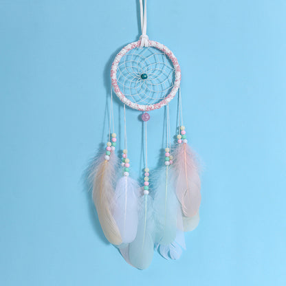 Fairy lights dreamcatcher for holiday decoration