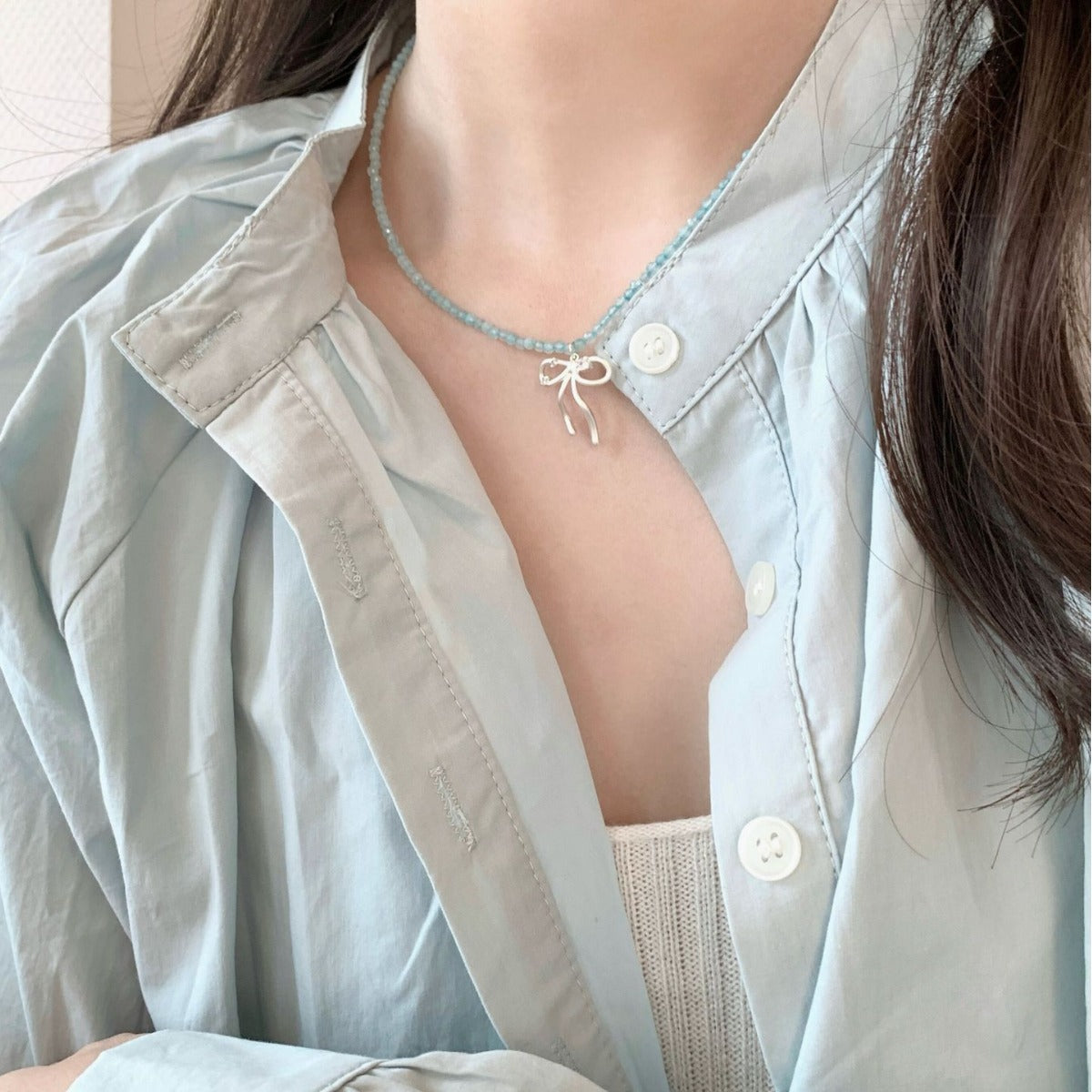 Colorful bead jewelry necklace