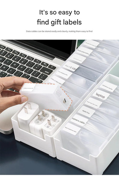 Small box for charging cables and USB drives
