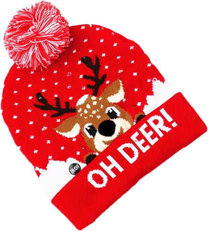 Colorful Christmas knit beanie hat 10