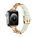 Beige + rose gold chain