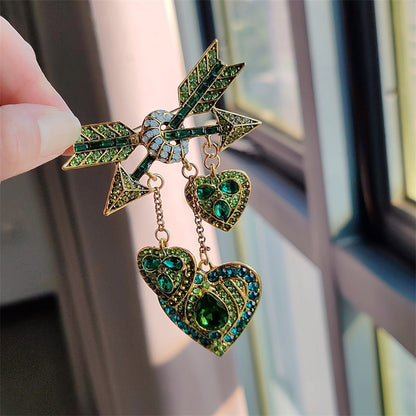 Close-up of unique tassel brooch for women
