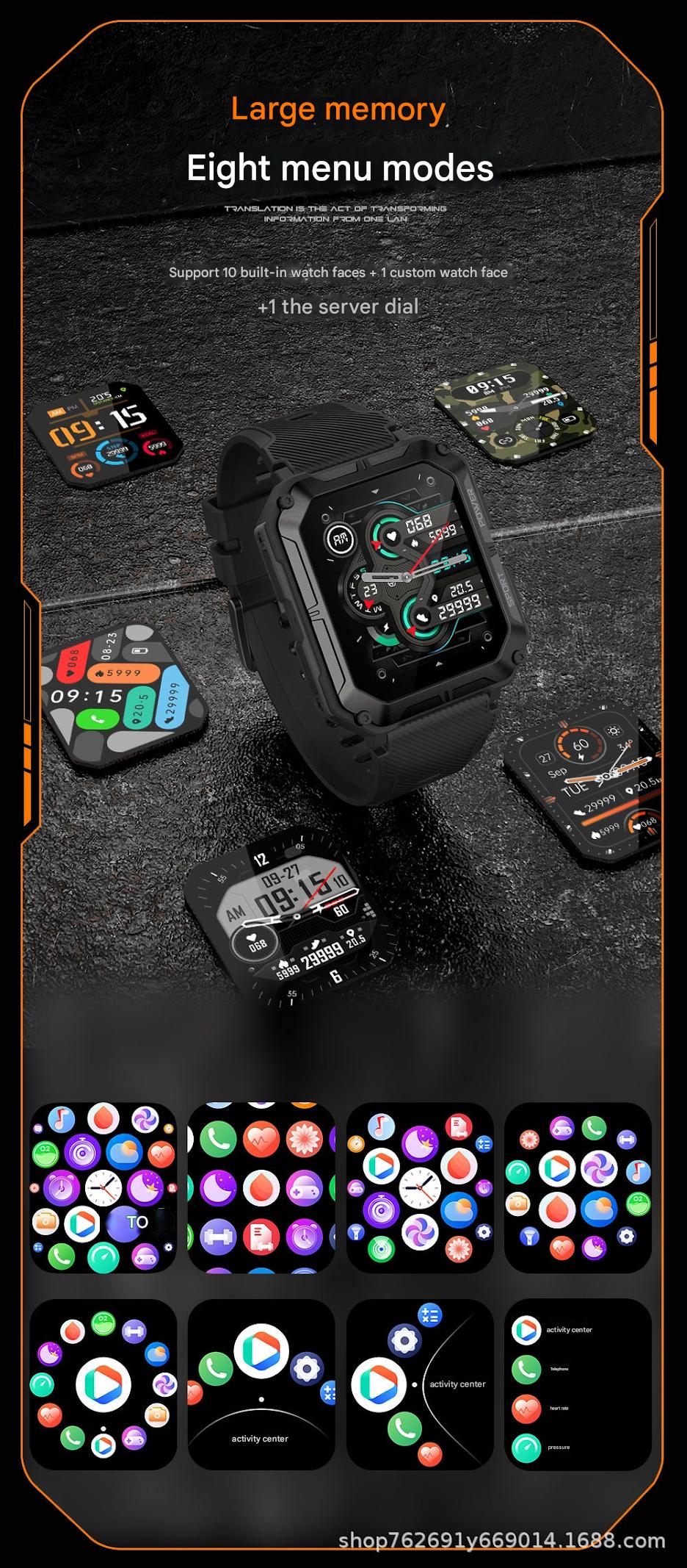 Smartwatch tracking heart rate and blood pressure