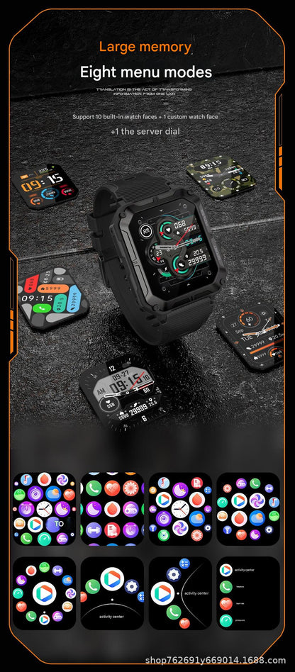 Smartwatch tracking heart rate and blood pressure