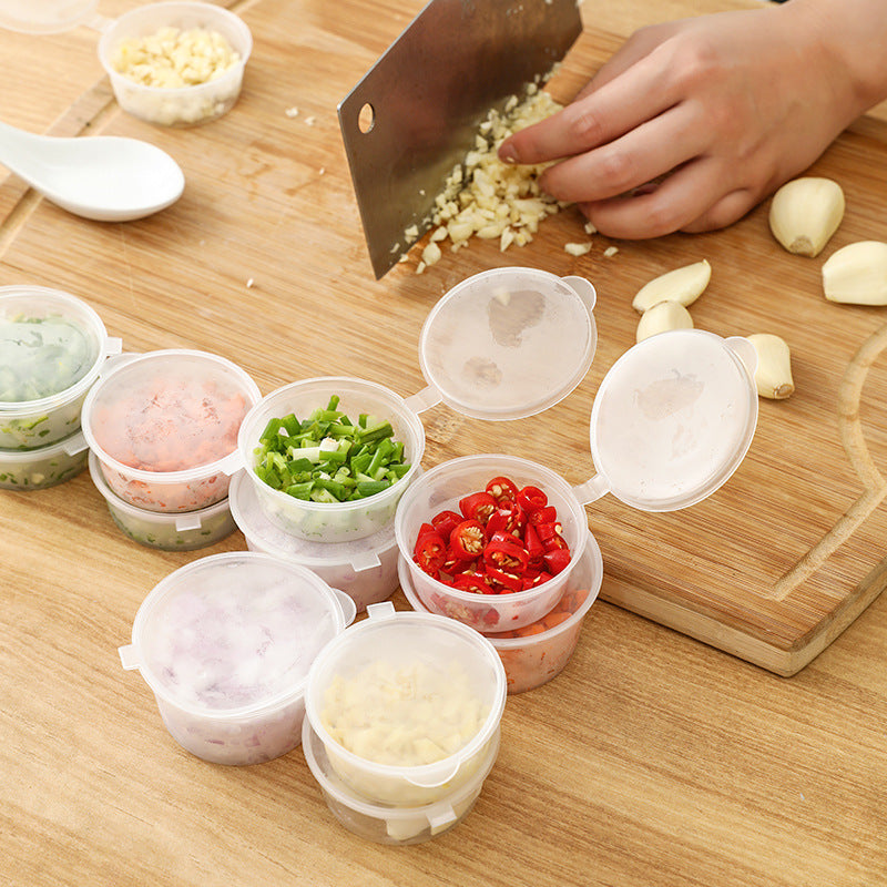 Transparent condiment containers for meal prep