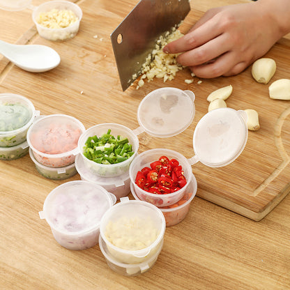 Transparent condiment containers for meal prep