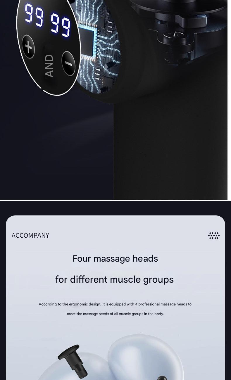 Image of the massage gun in a stylish carrying case