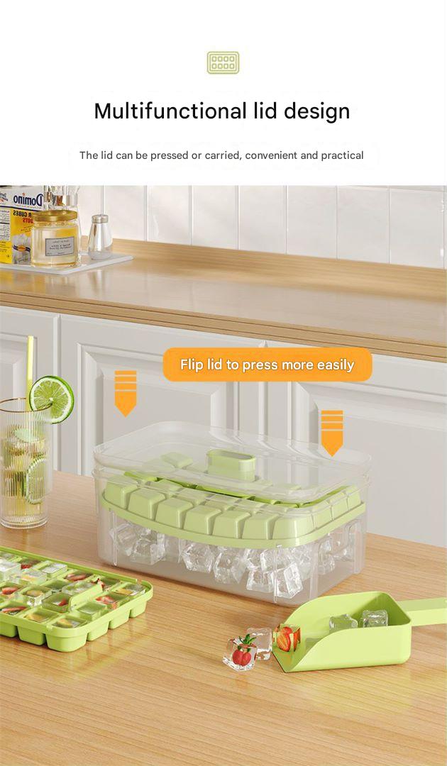 Premium Ice Cube Maker Tray with ice cubes
