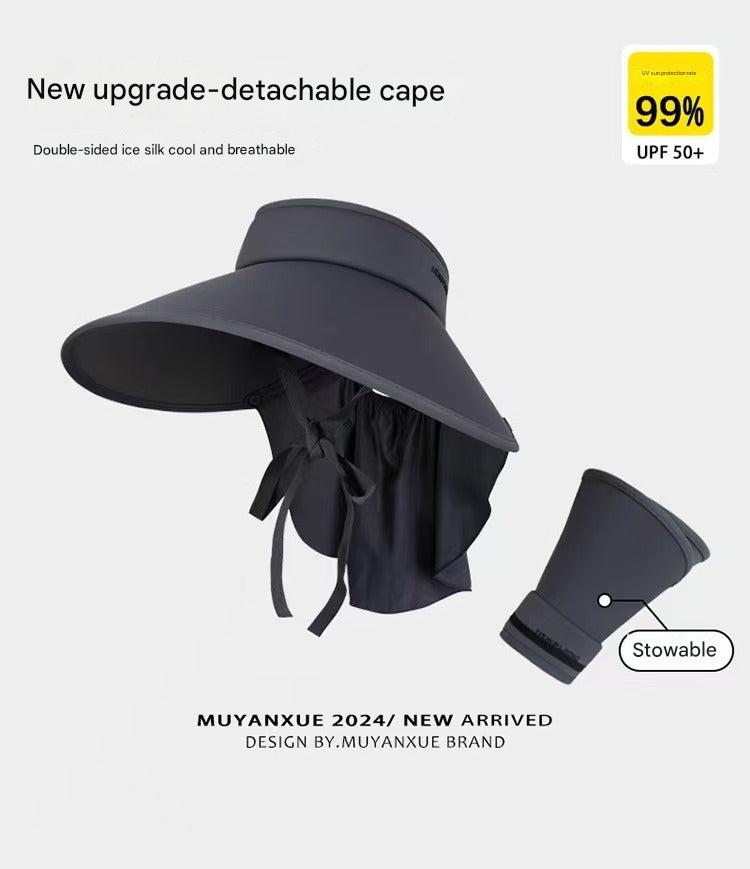 Women's sun protection hat with wide brim
