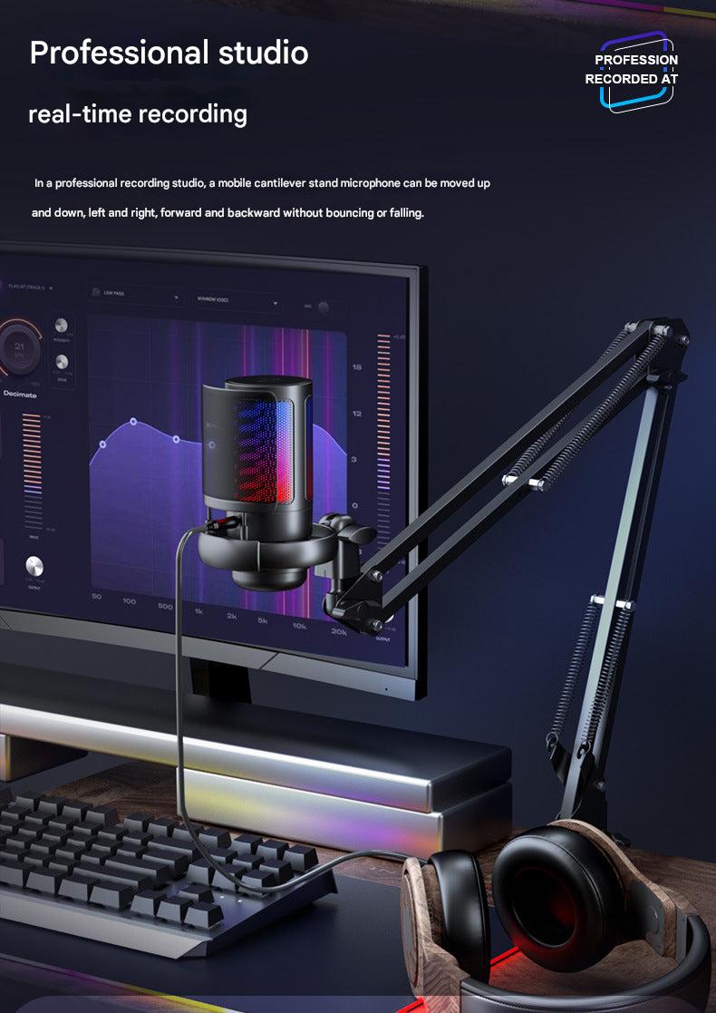 Image of Professional USB Condenser Microphone with adjustable arm
