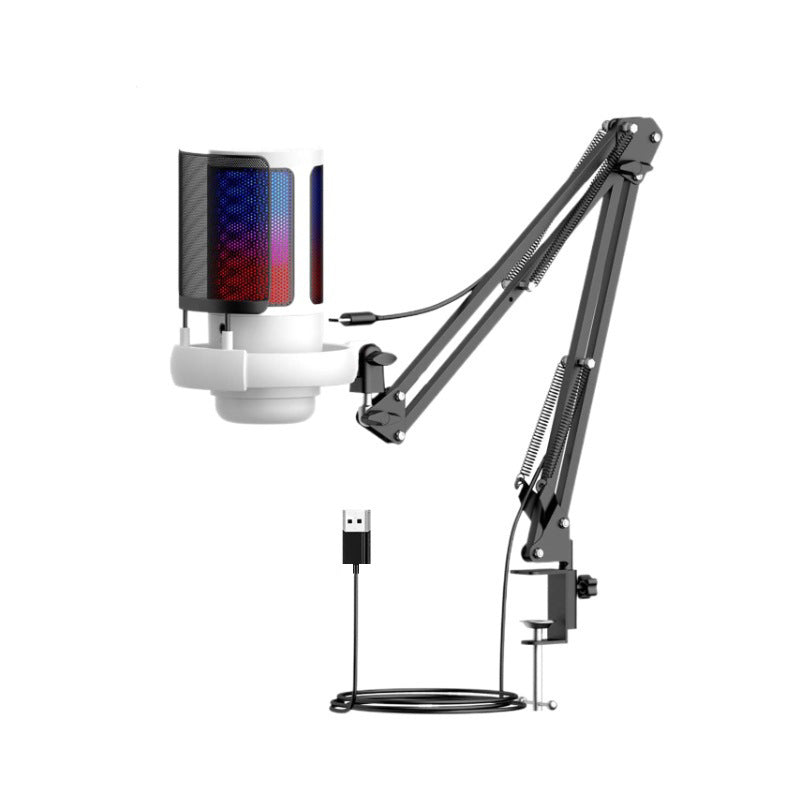 Elegant design of USB microphone in black