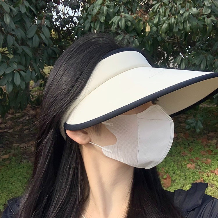 Women's sun protection hat with wide brim