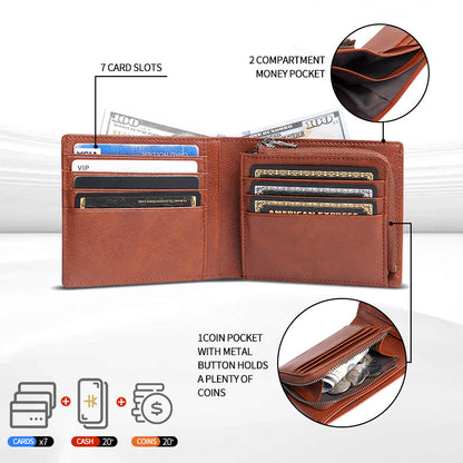 Stylish men's wallet with card slots in carbon fiber
