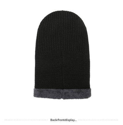 Men's winter fleece knit cap black
