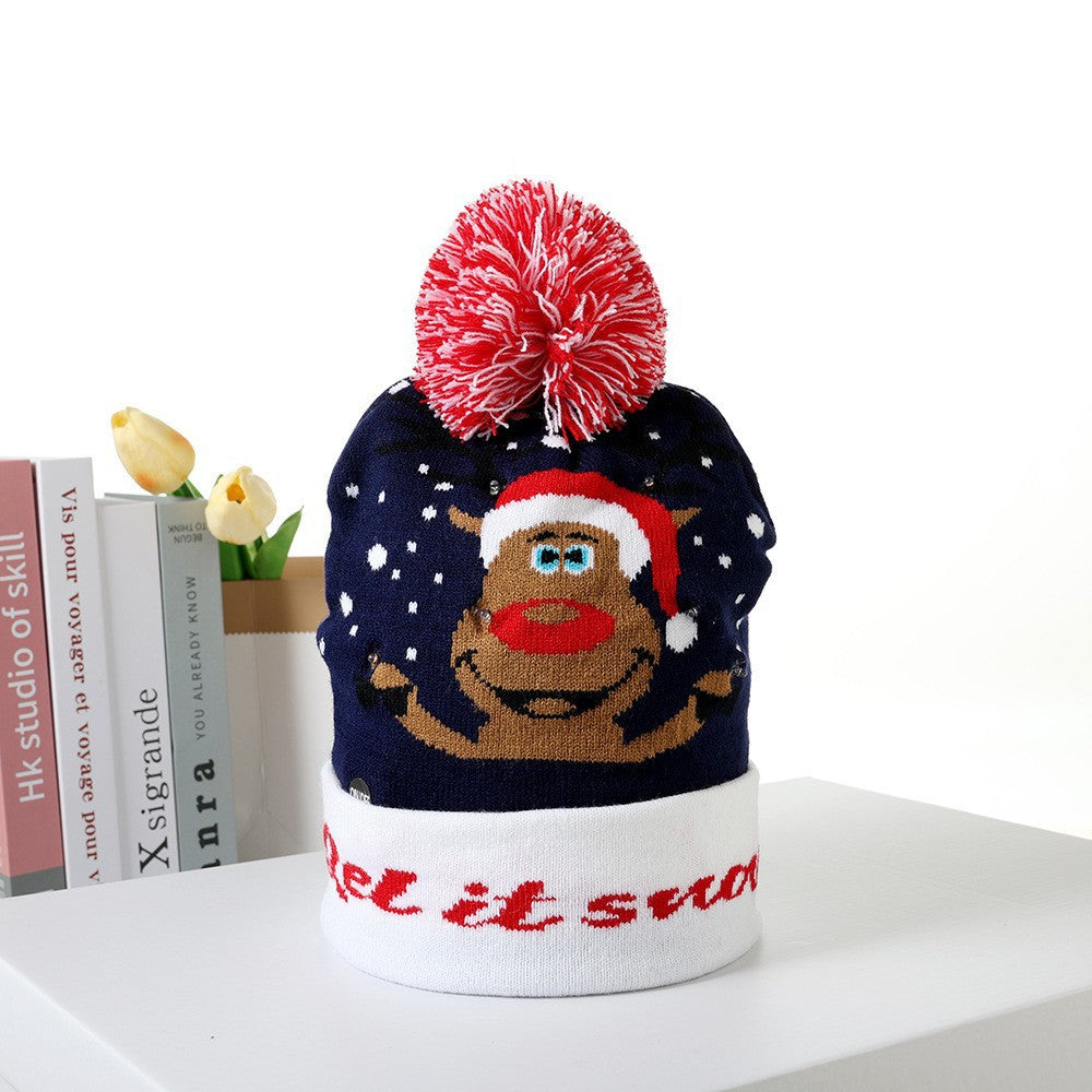 Colorful Christmas knit beanie hat 8