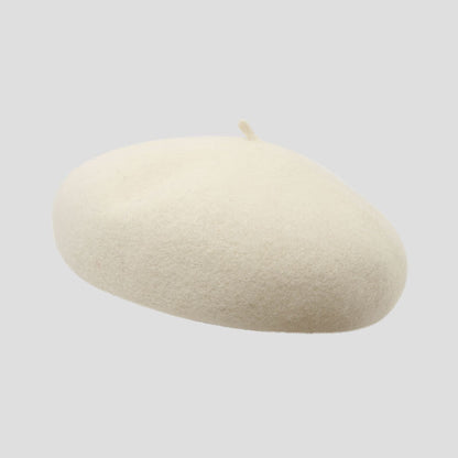 wool beret for women in black